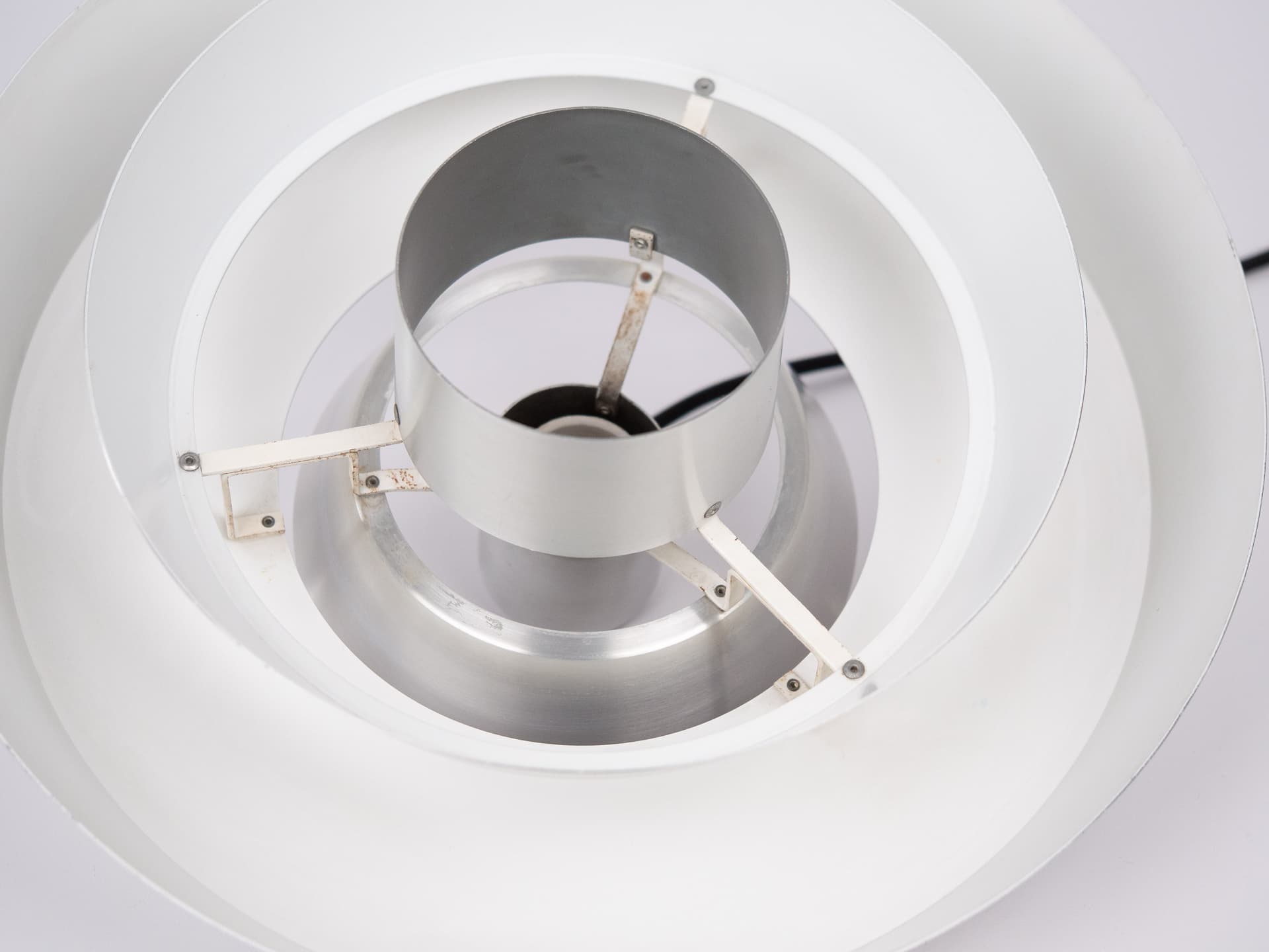 Pendant Lamp Nova, silver aluminum, by J. Hammerborg, Fog & Mørup, Denmark, 1960s. - 306009