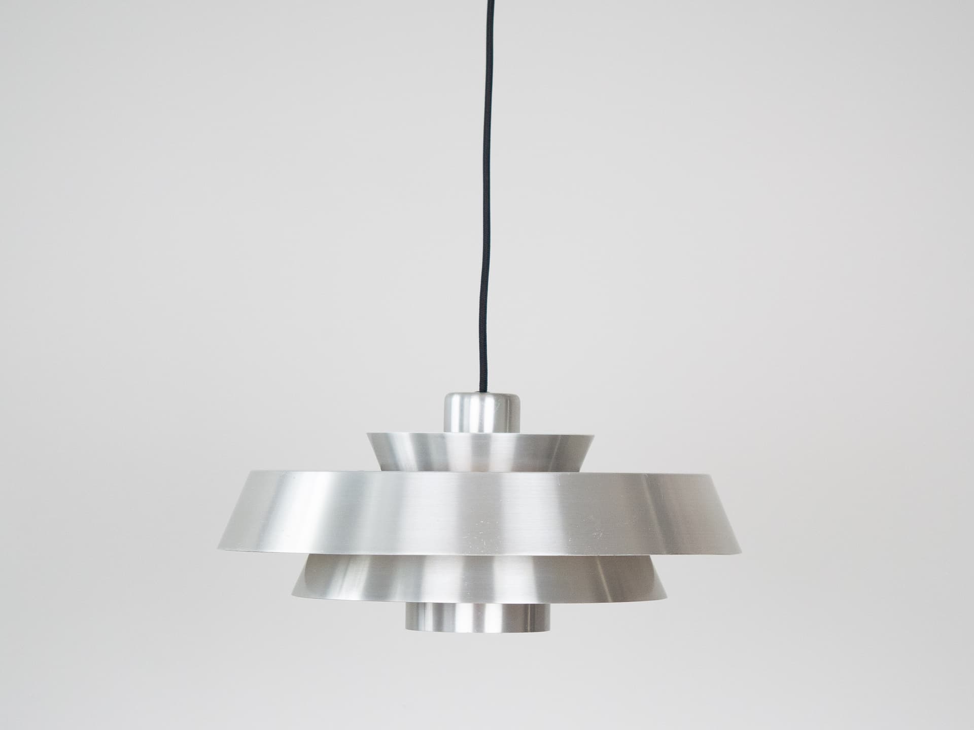 Pendant Lamp Nova, silver aluminum, by J. Hammerborg, Fog & Mørup, Denmark, 1960s. - 306000