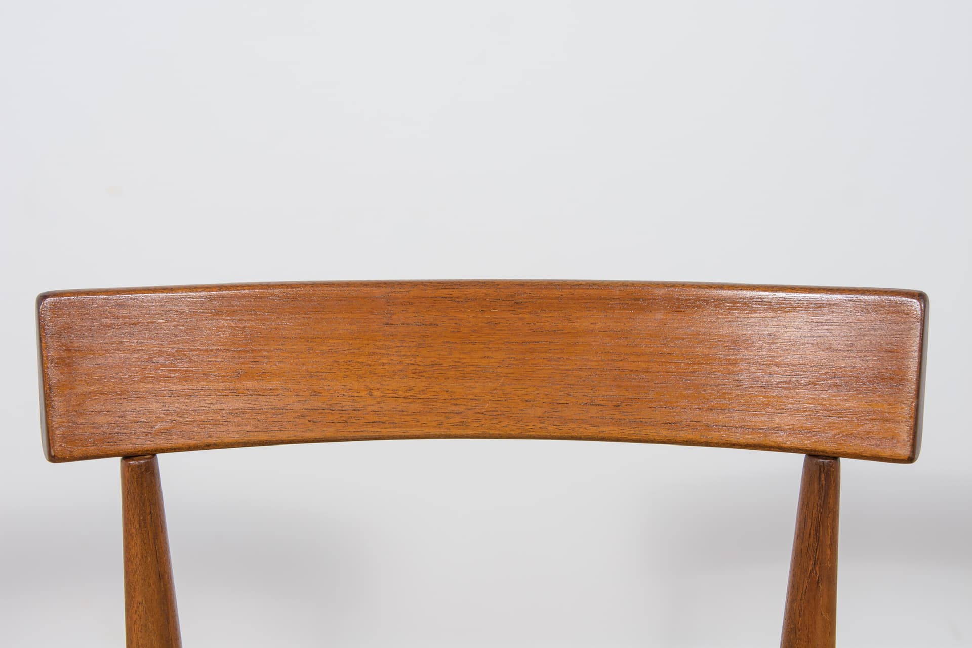 Set of four chairs, brown teak, beige cord, by A. Hovmand-Olsen, Denmark, 1960s. - 306191