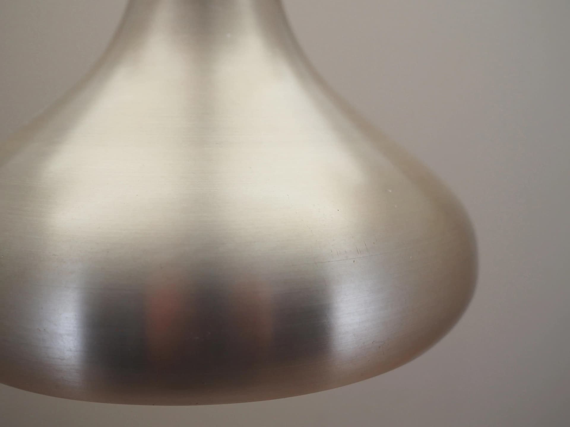 Lampa wisząca, duński design, metal srebrny, Dania, lata 70. - 22432