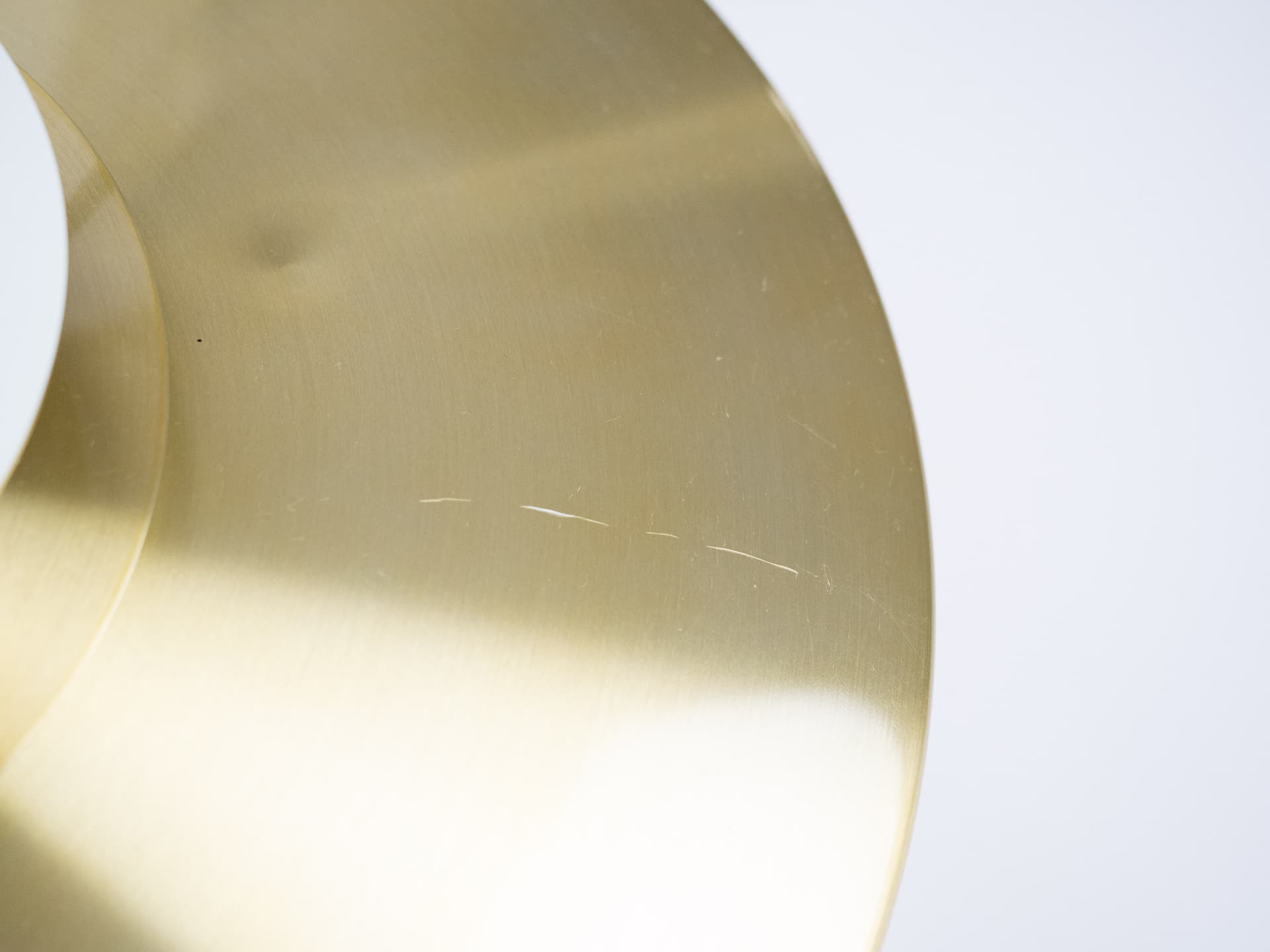 Pendant lamp Verona, gold aluminum, by K. Wiborg, Jeka, Denmark, 1980s. - 306266