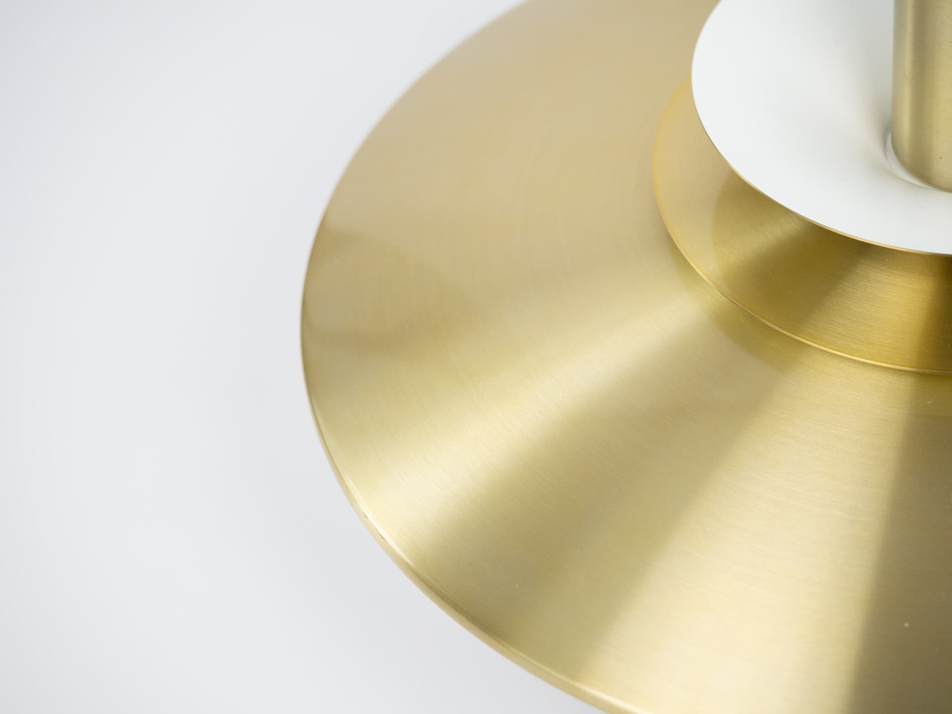 Pendant lamp Verona, gold aluminum, by K. Wiborg, Jeka, Denmark, 1980s. - 306264