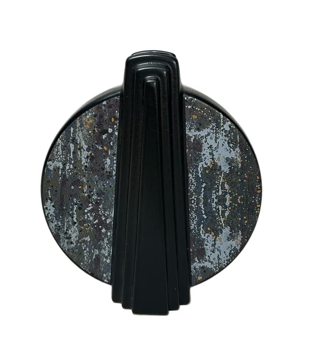 Vase, black multicolor ceramics, Germany, 1970s. - DIMENSION