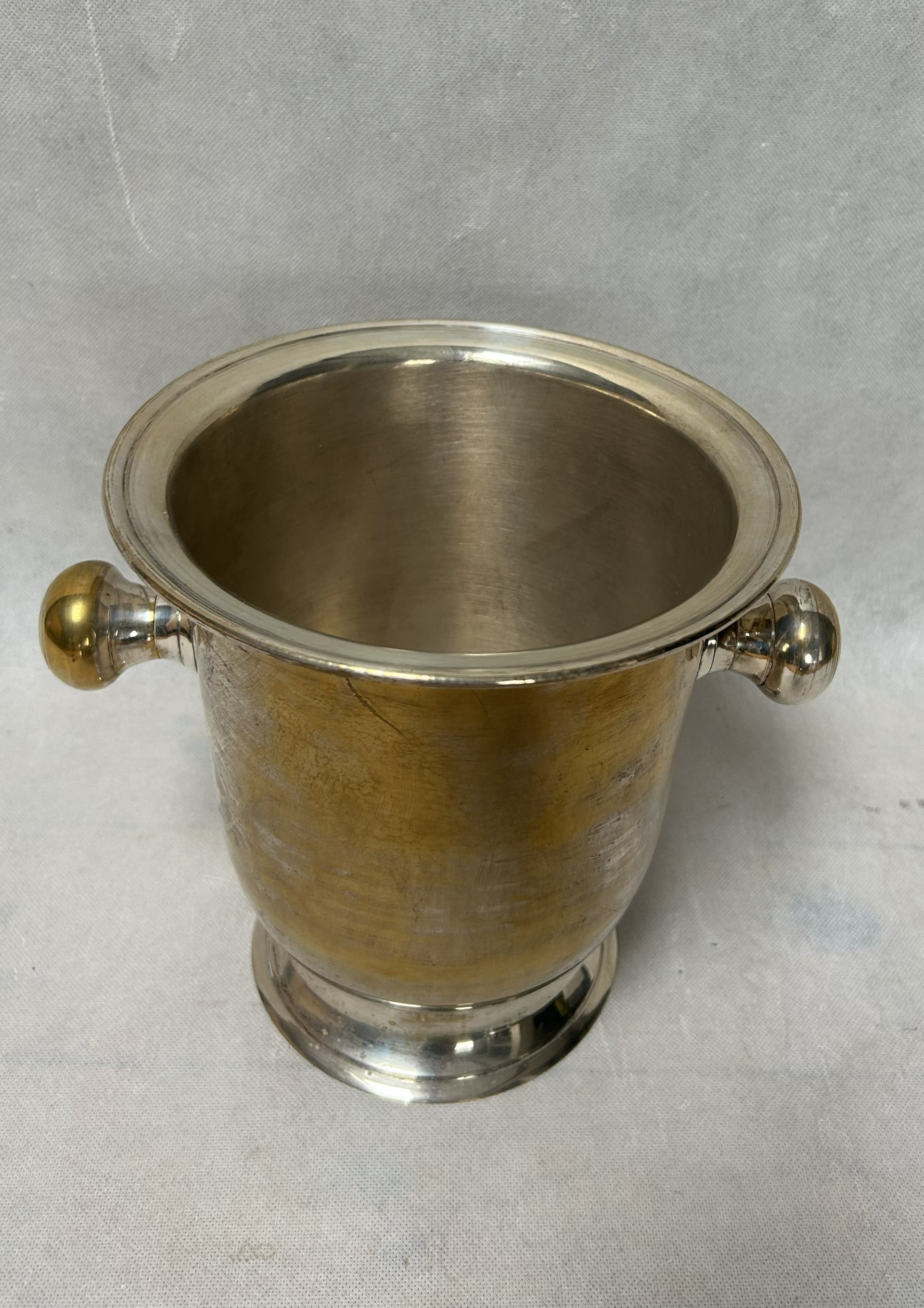 Champagne bucket, silver gold, metal, 1970s - 306286