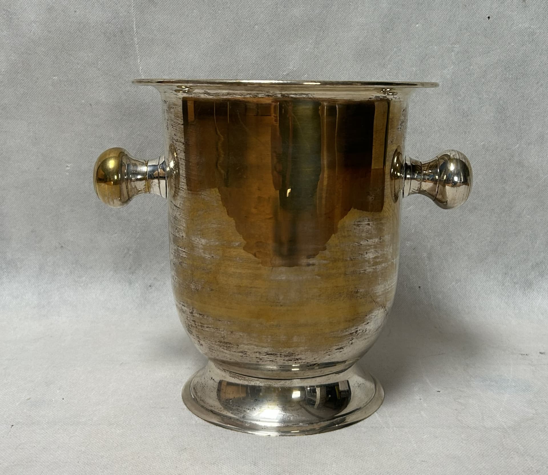 Champagne bucket, silver gold, metal, 1970s - 306284