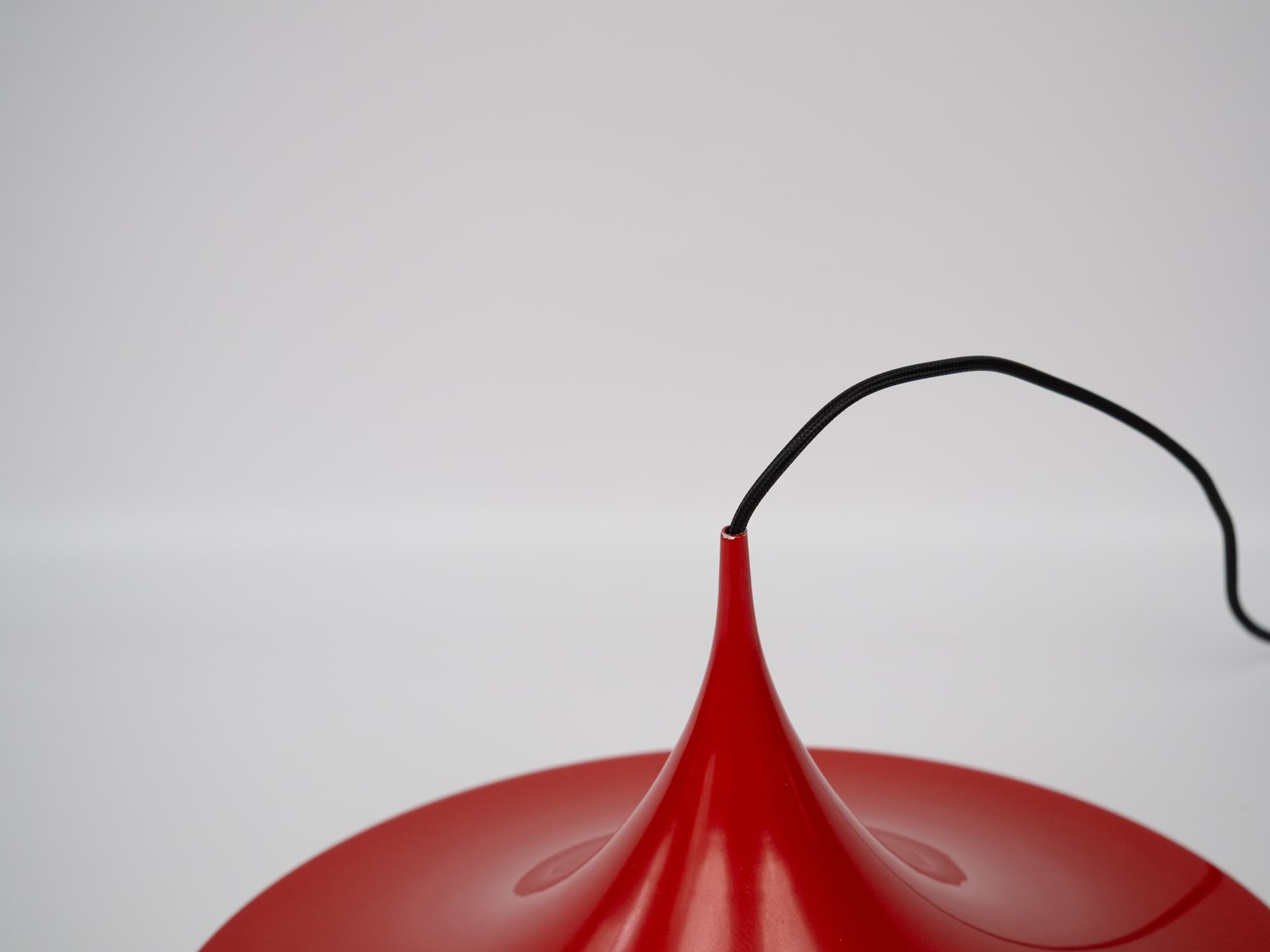 Pendant lamp Semi, red, aluminum, by C. Bonderup, T. Thorup, Fog & Mørup, Denmark, 1960s. - 306309