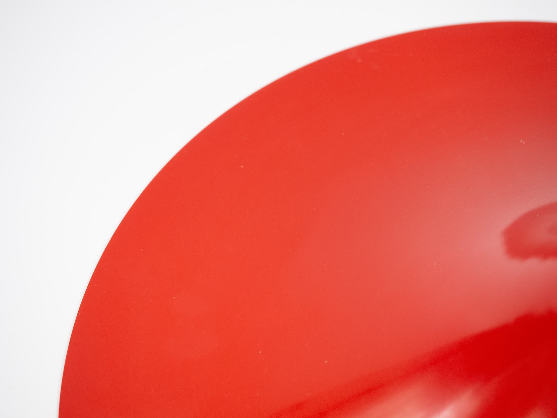Pendant lamp Semi, red, aluminum, by C. Bonderup, T. Thorup, Fog & Mørup, Denmark, 1960s. - 306313