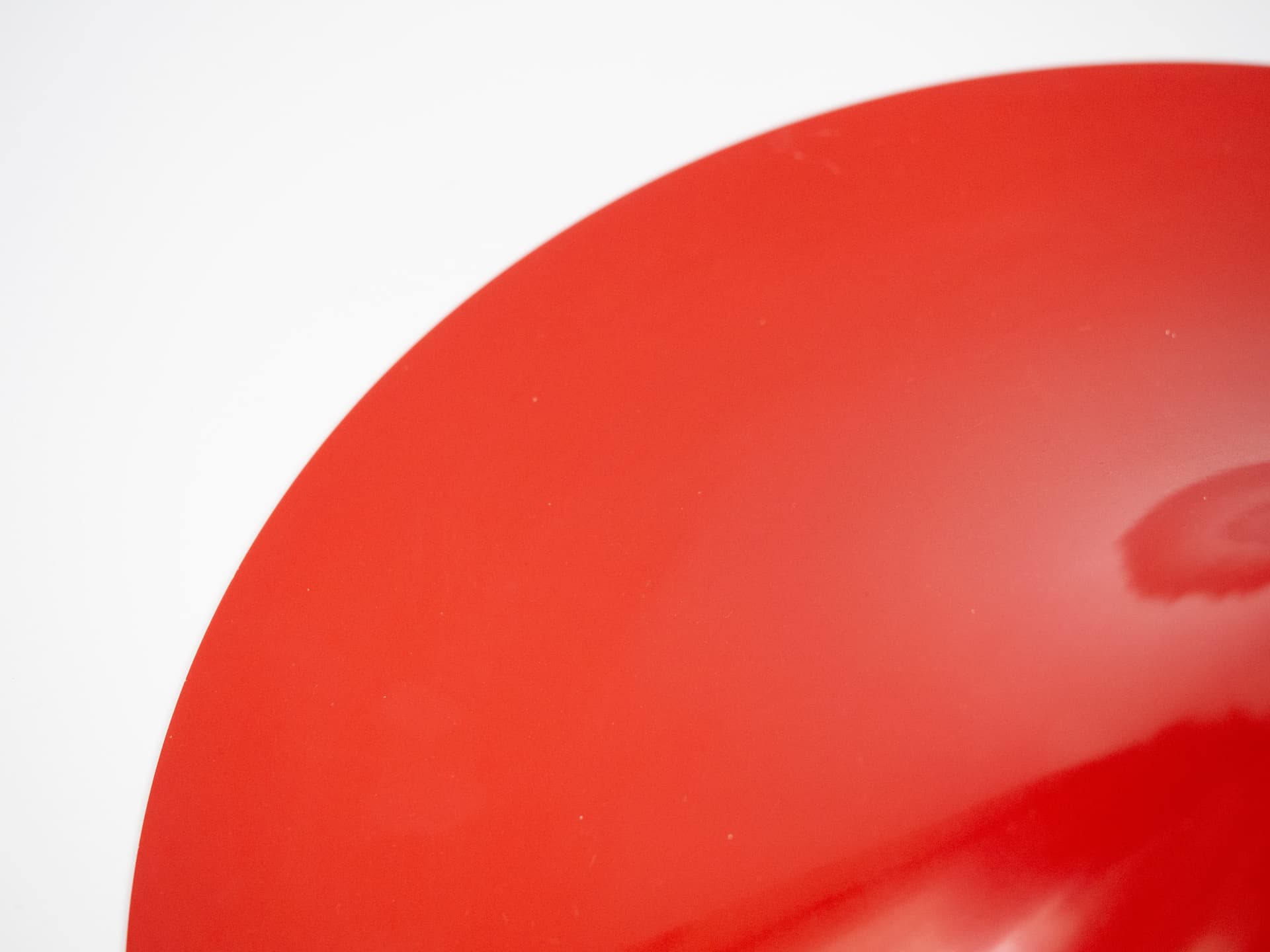 Pendant lamp Semi, red, aluminum, by C. Bonderup, T. Thorup, Fog & Mørup, Denmark, 1960s. - 306311