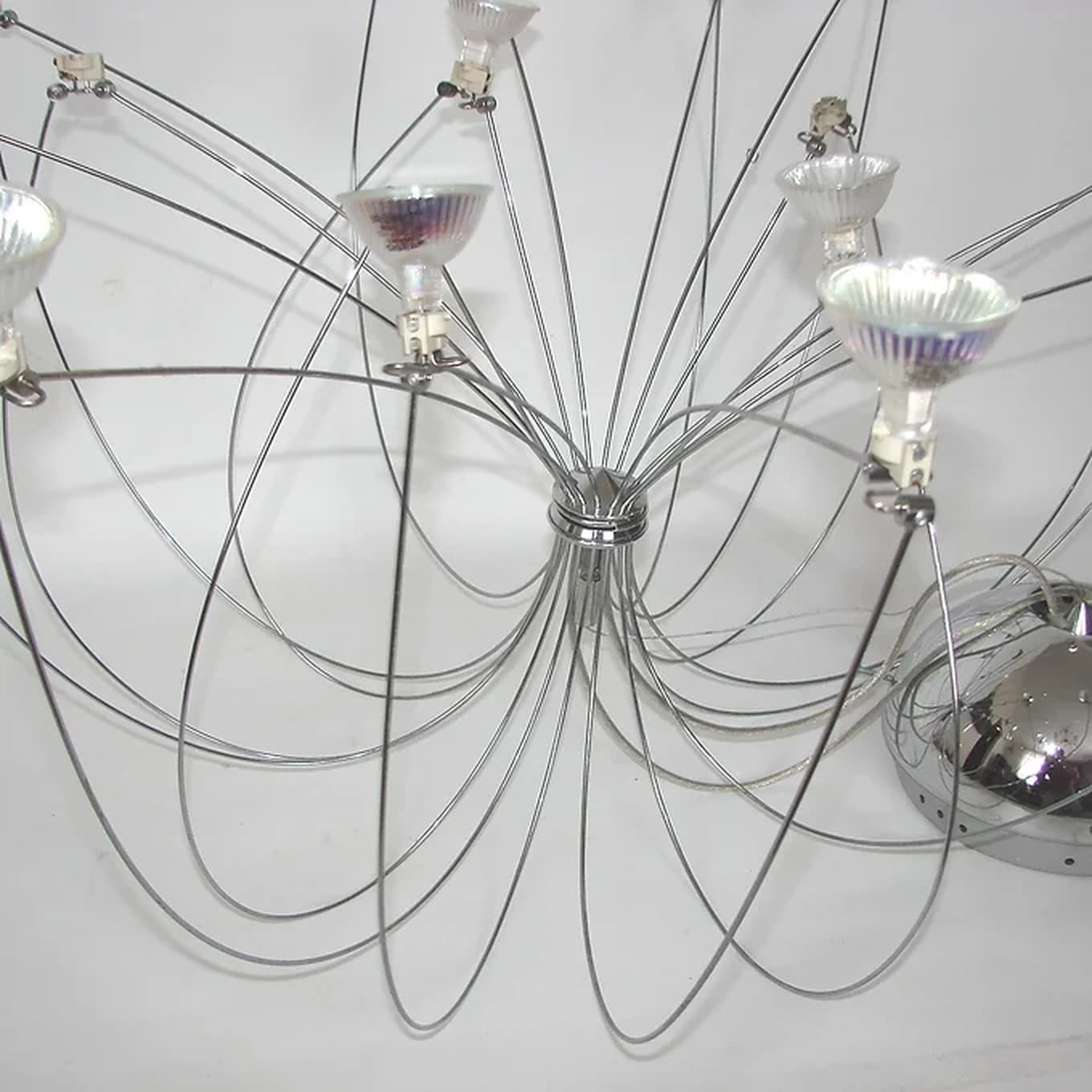 Pendant lamp Spider, chrome, metal, 1980s - 306335