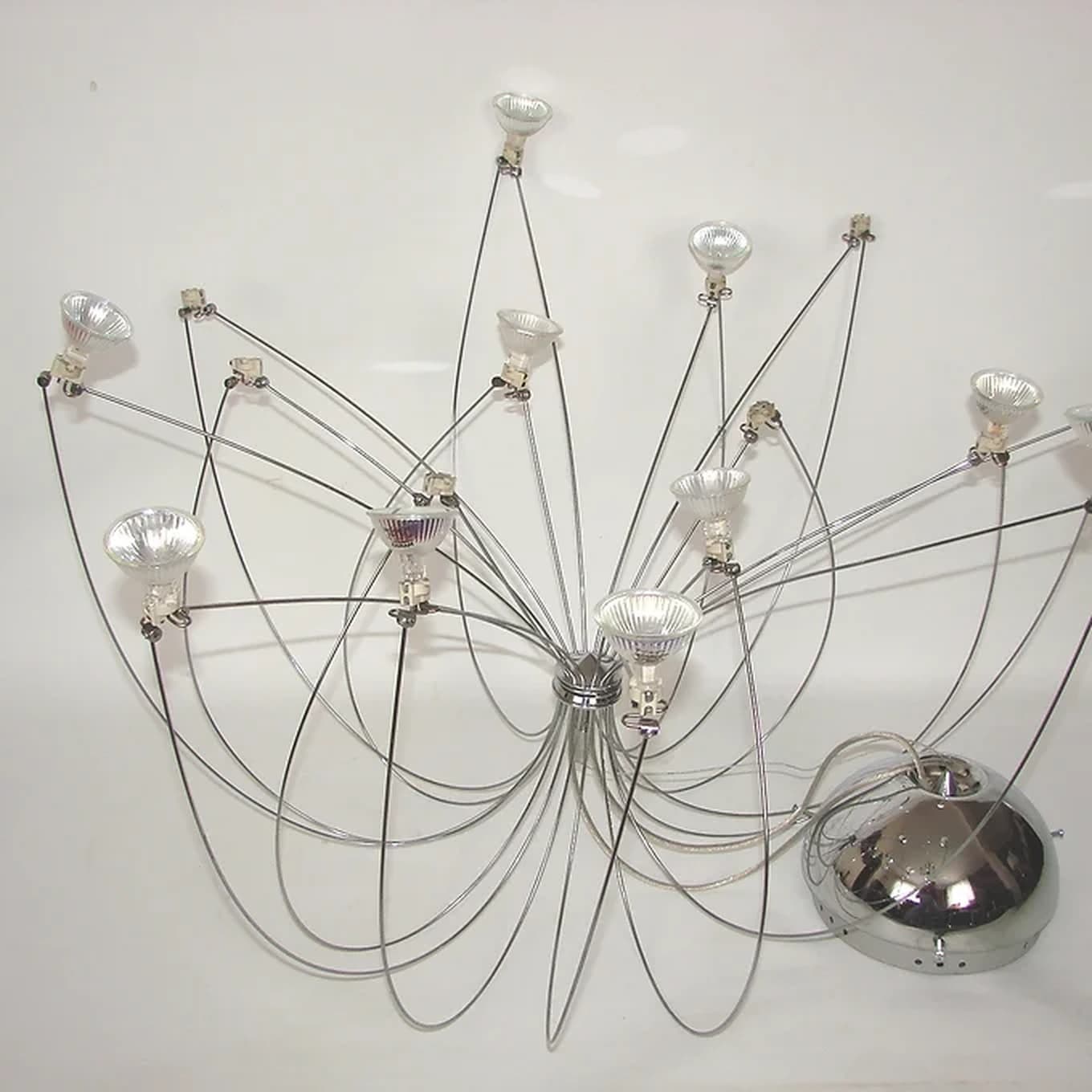 Pendant lamp Spider, chrome, metal, 1980s - 306334