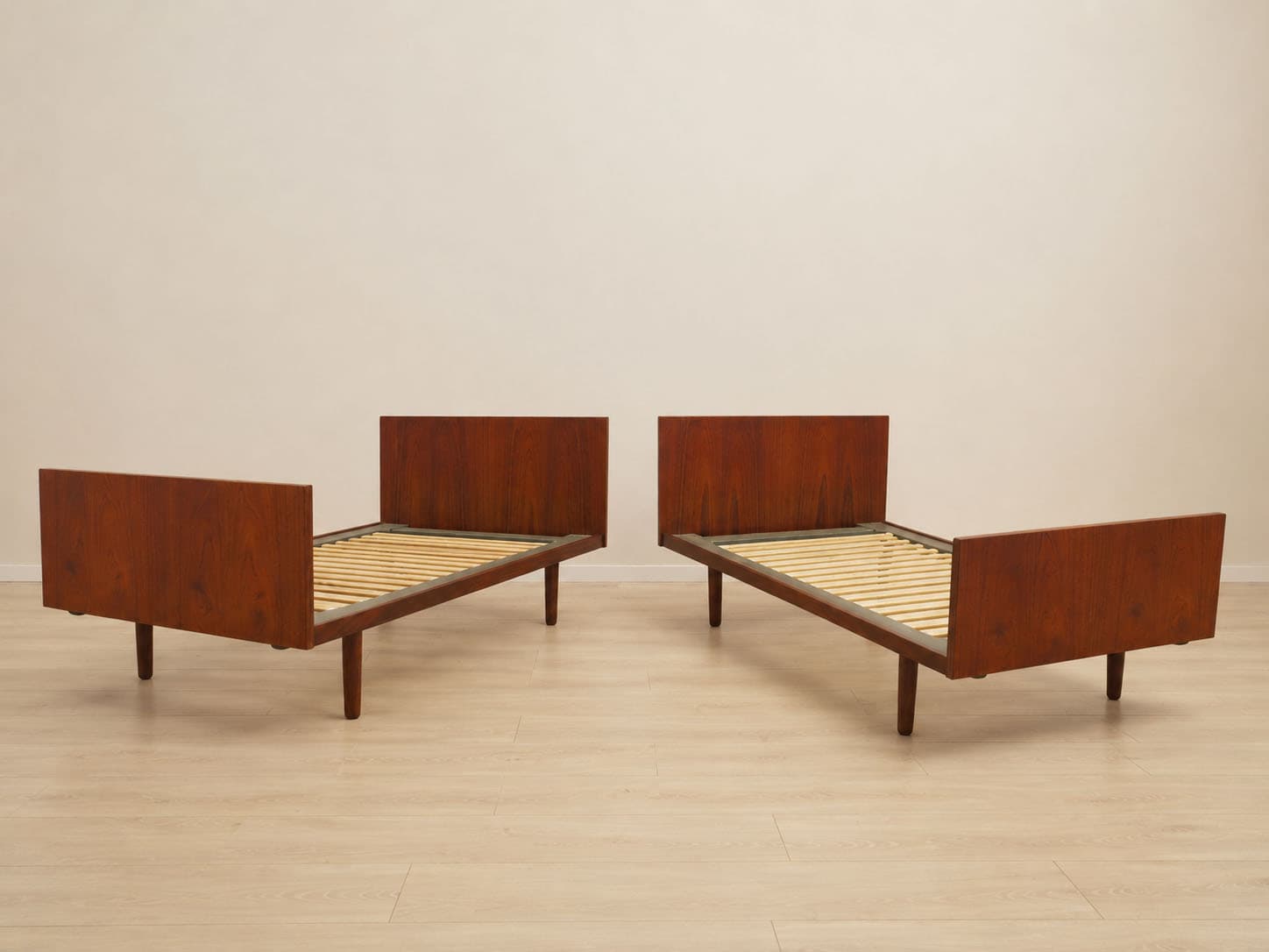 Bed, teak brown, by H. J. Wegner, Getama, Denmark, 1960s. - 306371