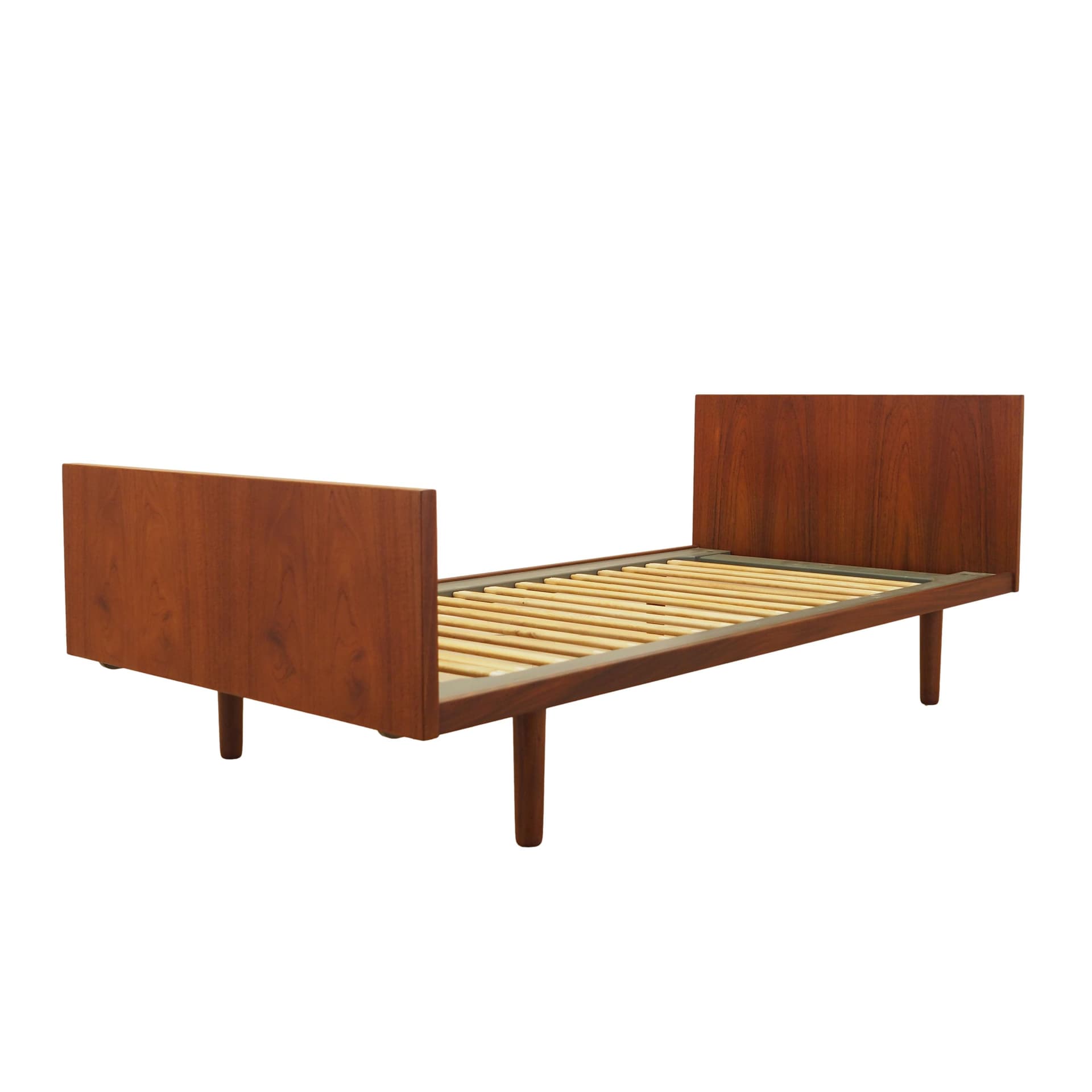 Bed, teak brown, by H. J. Wegner, Getama, Denmark, 1960s.