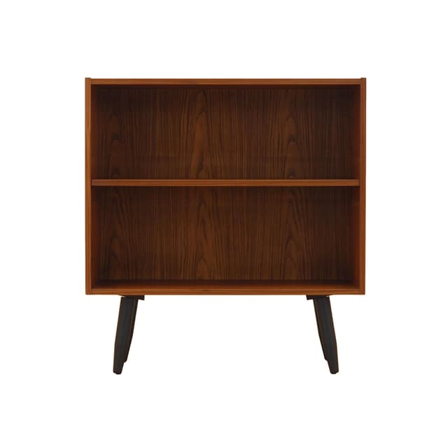 Bookcase, brown teak, black wood, Denmark, 1970s. - DIMENSION