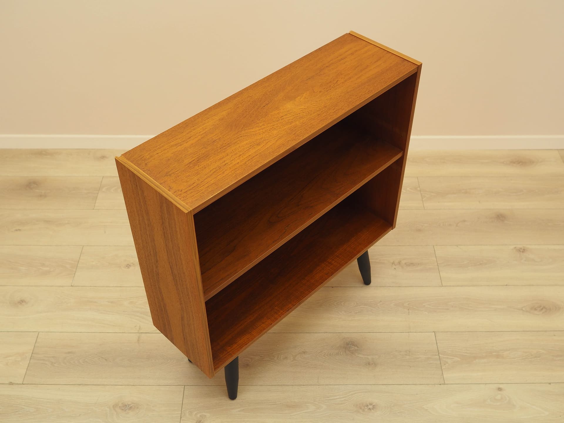 Bookcase, brown teak, black wood, Denmark, 1970s. - 306415