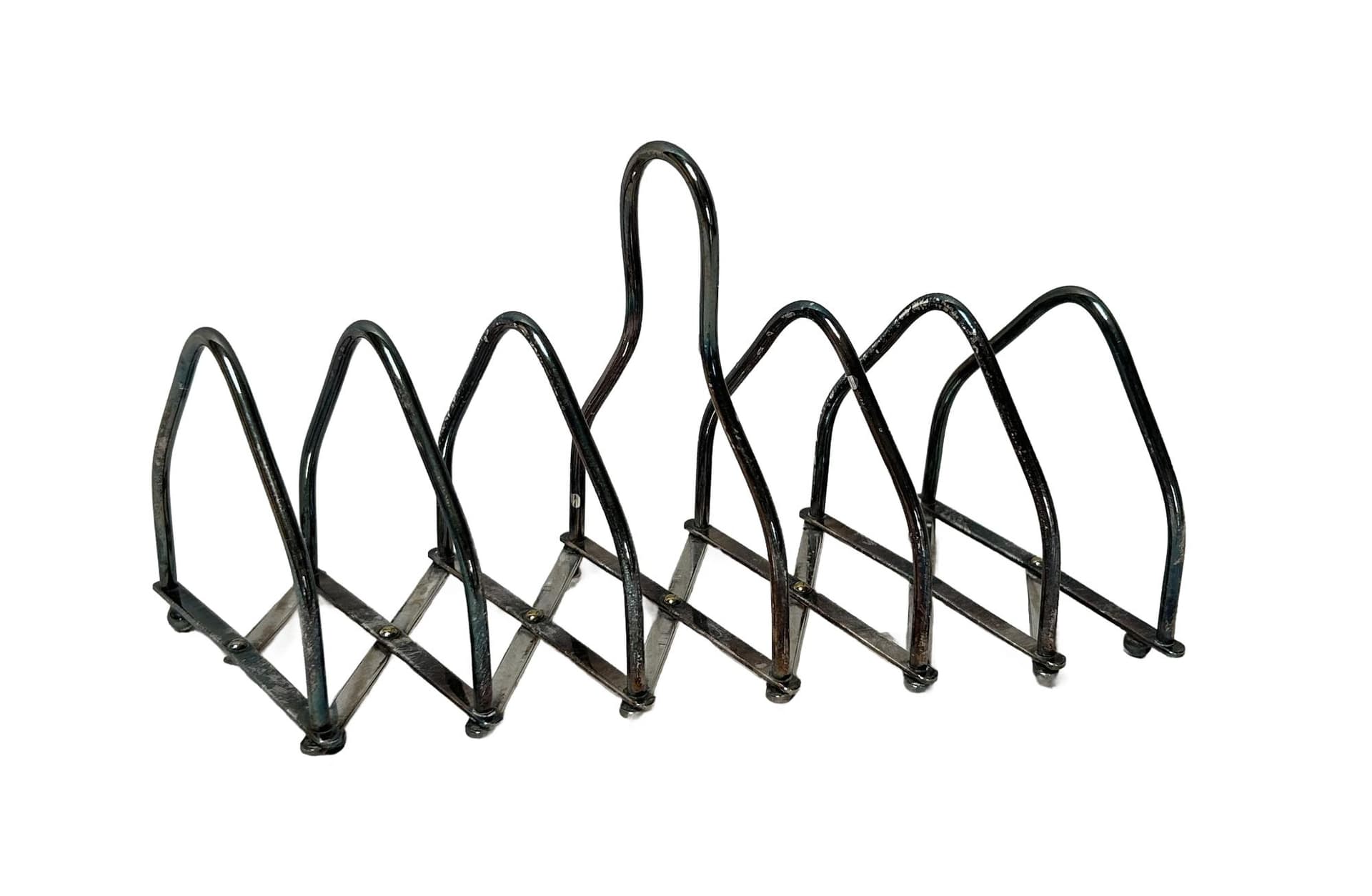 Toast Rack, silver-plated brass silver, 19th c.