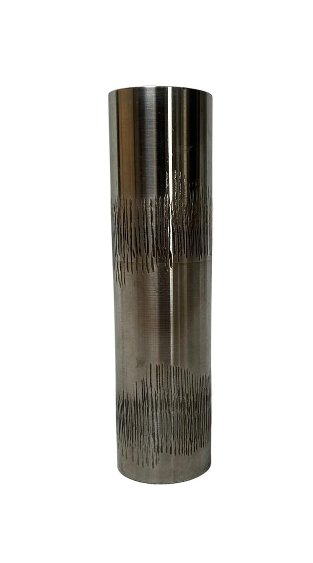 Vase Brutalist, silver metal, Germany, 1970s. - DIMENSION