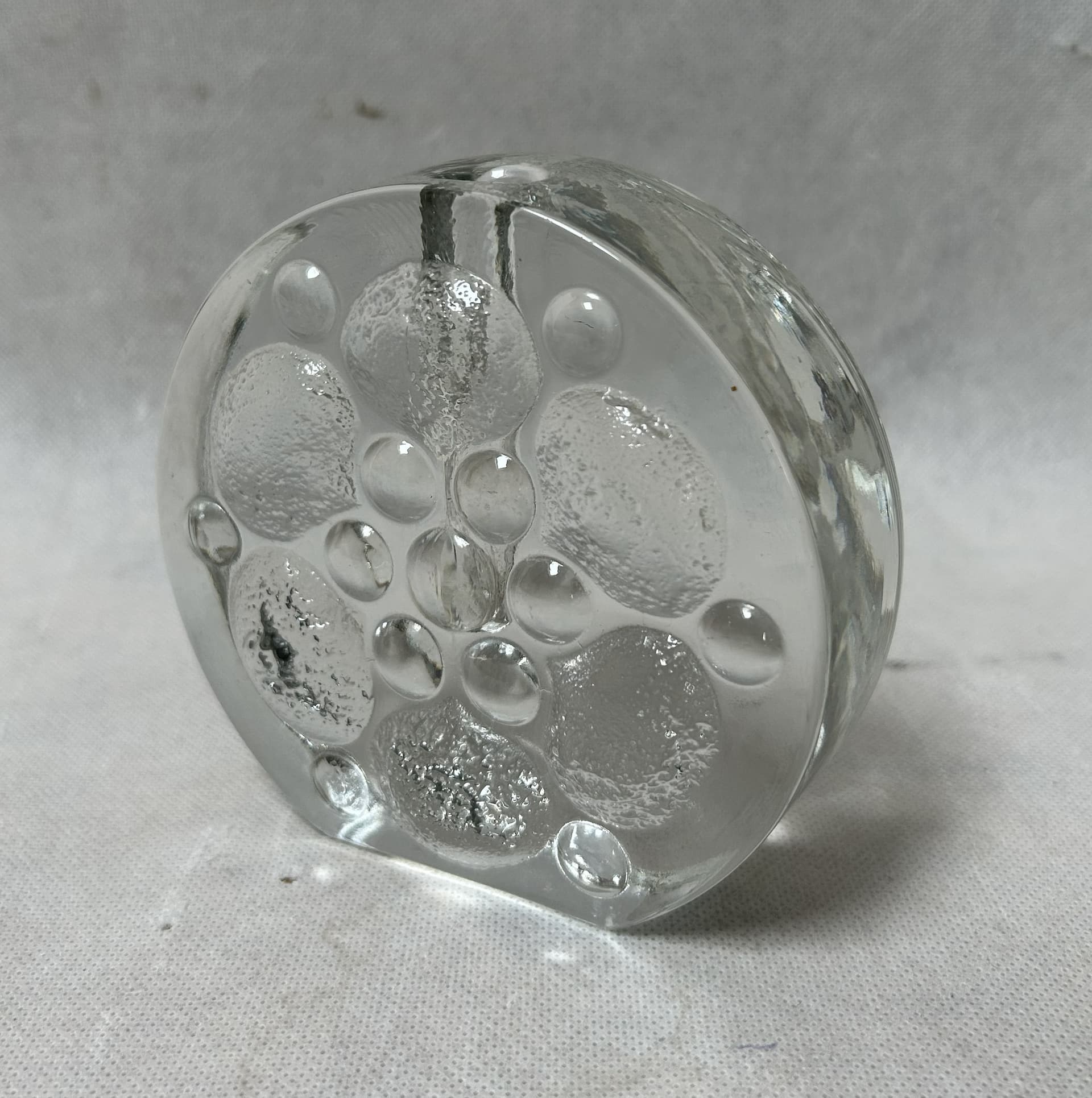 Solifleur vase, transparent glass, Germany, 1970s. - 306490