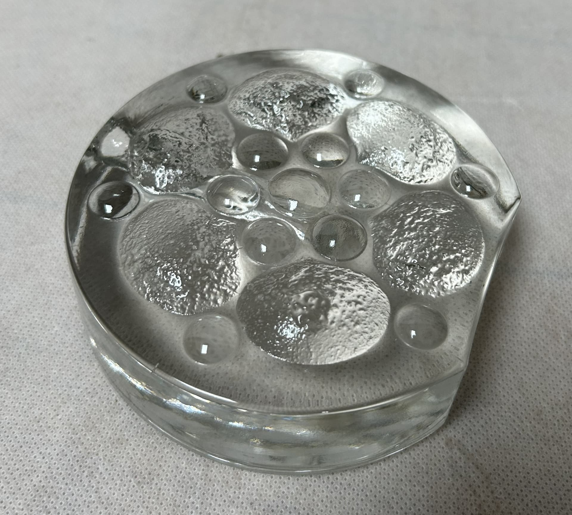 Solifleur vase, transparent glass, Germany, 1970s. - 306494
