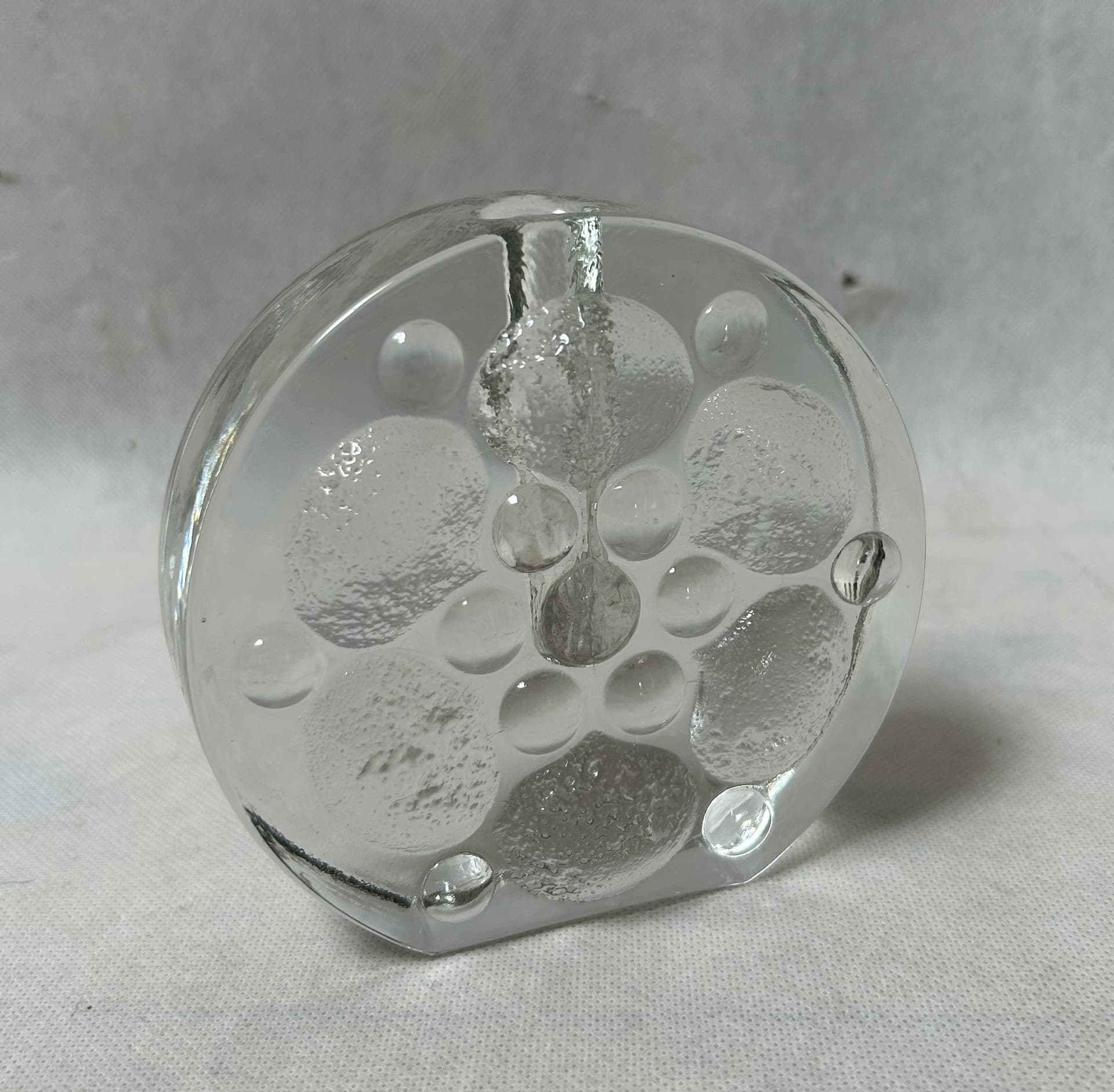 Solifleur vase, transparent glass, Germany, 1970s. - 306493