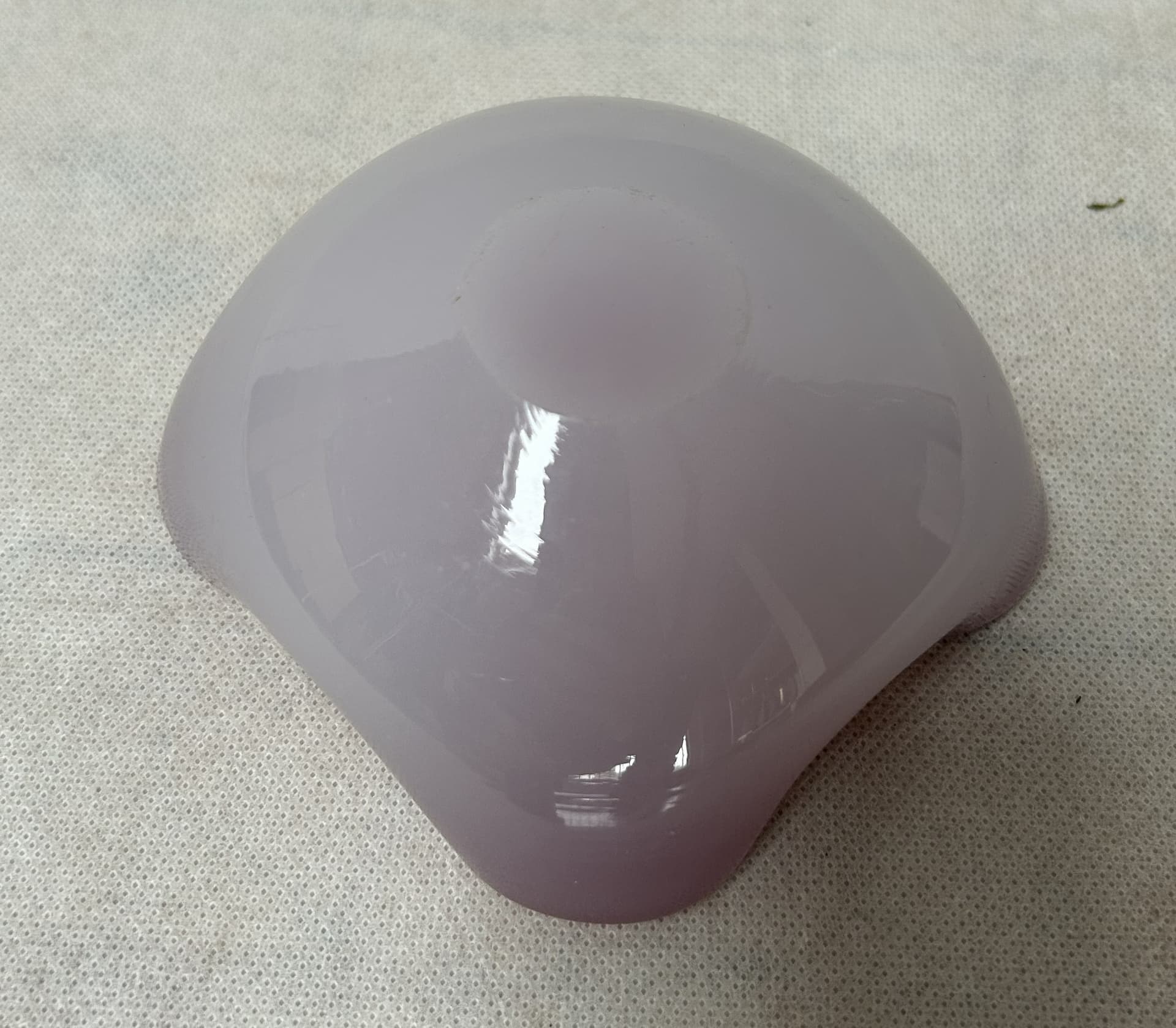 Popielniczka Murano, czerwony, szkło biały, Włochy, lata 60. - 306497