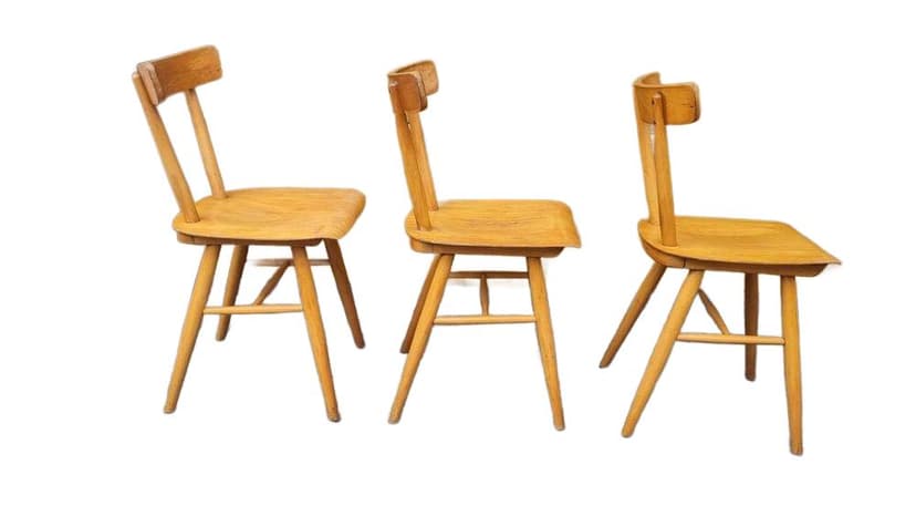 Kitchen chair, brown beech, TON, Czechoslovakia, 1960s.