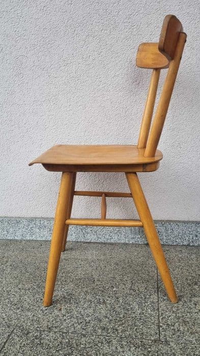 Kitchen chair, brown beech, TON, Czechoslovakia, 1960s. - 306773