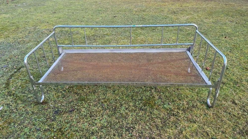 Sofa Bauhaus, chrom stal nierdzewna srebrny, Czechosłowacja, lata 60. - 306744