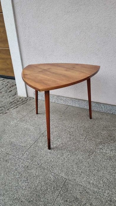 Side Table Patyczak, brown walnut, Poland, 1960s. - 306671