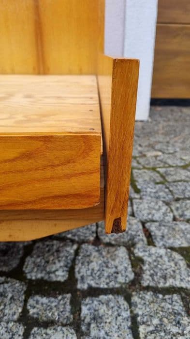 Sofa, burgundowa tkanina, dąb jasny, Jitona, Czechosłowacja, lata 60. - 306641