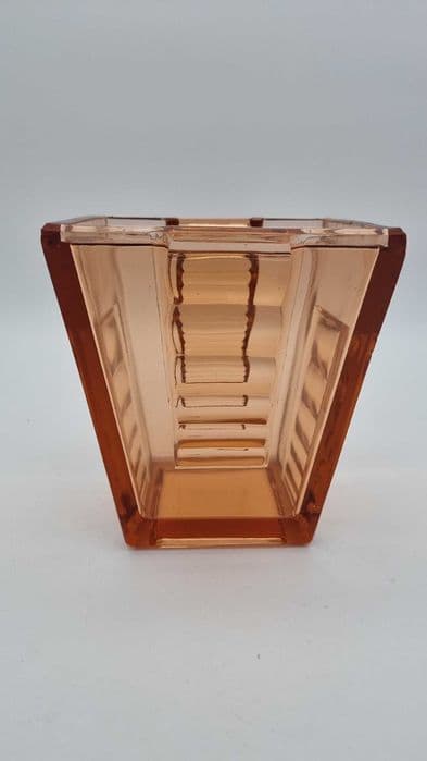 Wazon Art Deco, bursztynowo-pomarańczowy, szkło, Czechy, początek XX w. - 306726