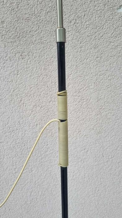 Lampa podłogowa 1225, metal czarny biały srebrny, proj. A. Gałecki, Polska, lata 60. - 306869