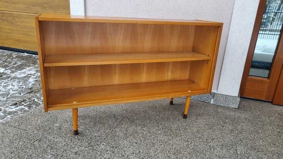 Bookcase, brown, wood, glass, metal, Czechoslovakia, 1960s. - 307071
