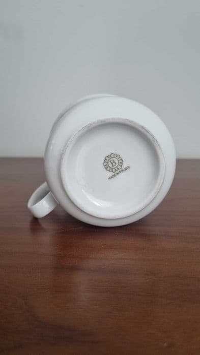 Zestaw czterech kubków Bogucice, porcelana biała, Polska, lata 70. - 306992