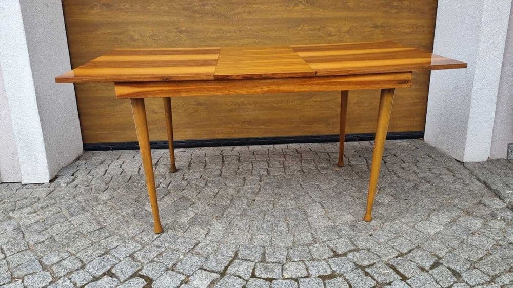 Table, brown, walnut, by M. Grabiński, Poland, 1960s. - 307431