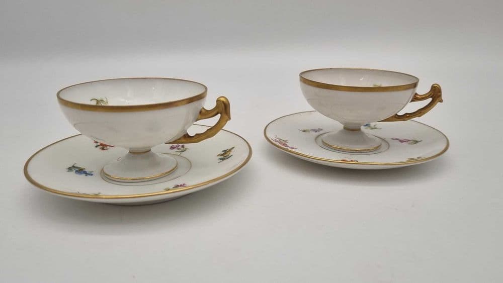 Filiżanka Art Deco, biała, porcelana, Hugo Scharf Saalfeld, Niemcy, lata 30. - 307413