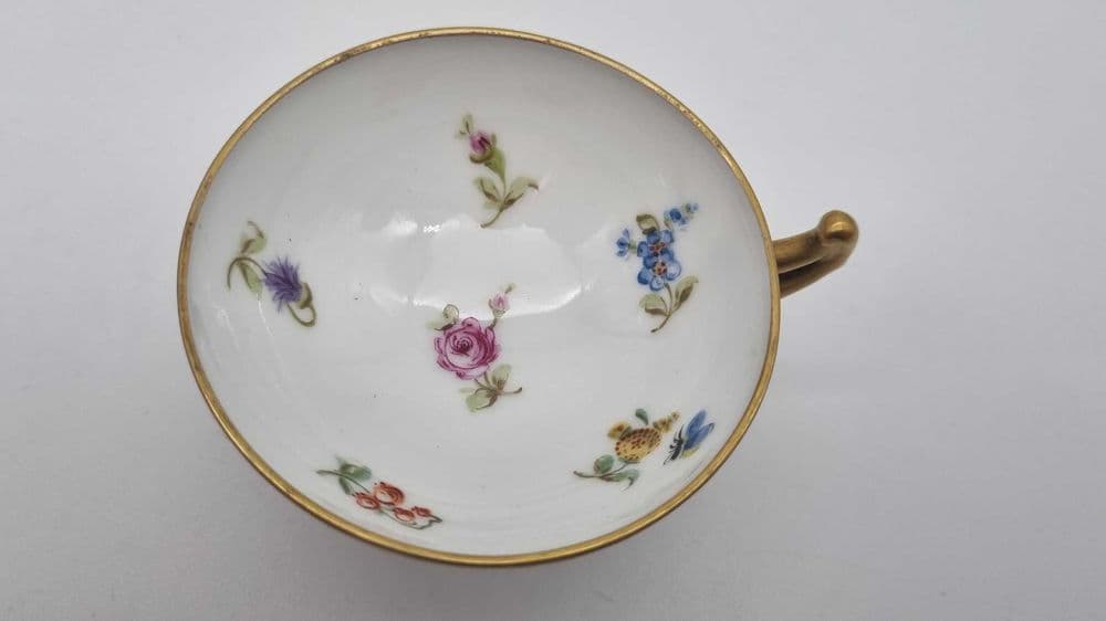 Filiżanka Art Deco, biała, porcelana, Hugo Scharf Saalfeld, Niemcy, lata 30. - 307412