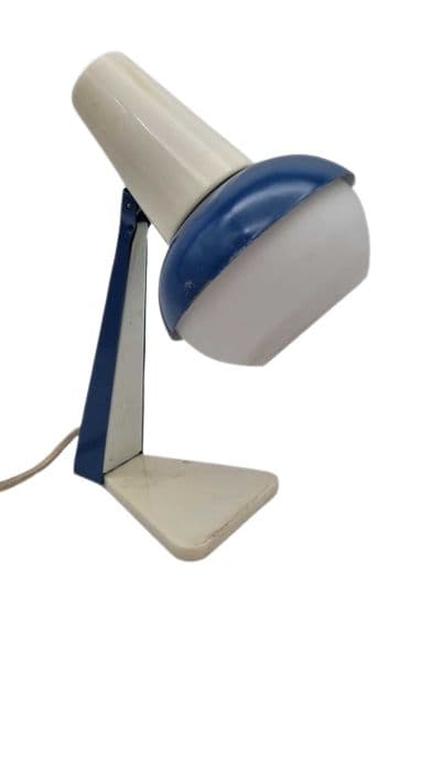 Bedside lamp LN-10, white plastic, black metal, by A. Gałecki, Zakłady Sprzętu Oświetleniowego Zaos, Poland, 1960s. - DIMENSION