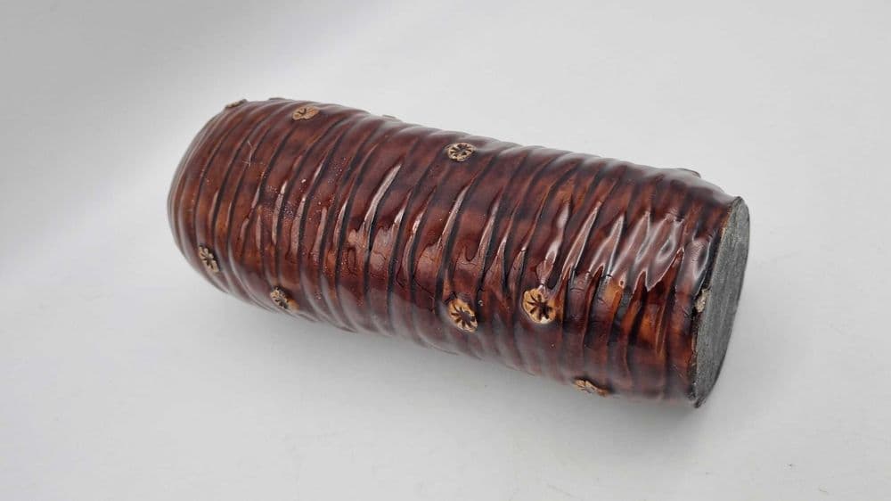 Vase, brown beige, ceramics, Poland, 1960s - 307391