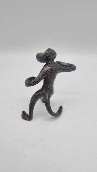 Figurine monkey, black gold, brass, by W. Bosse, Austria, 1960s. - 307376