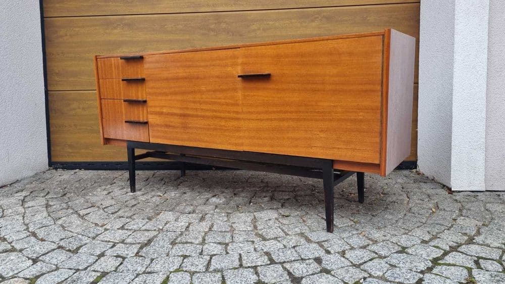 Sideboard, brown, wood, Czechoslovakia, 1960s. - 307250