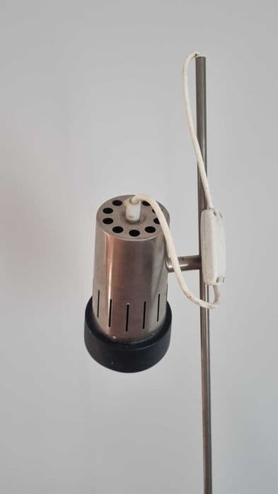 Floor lamp, silver black, metal, AKA, Germany, 1960s. - 307208