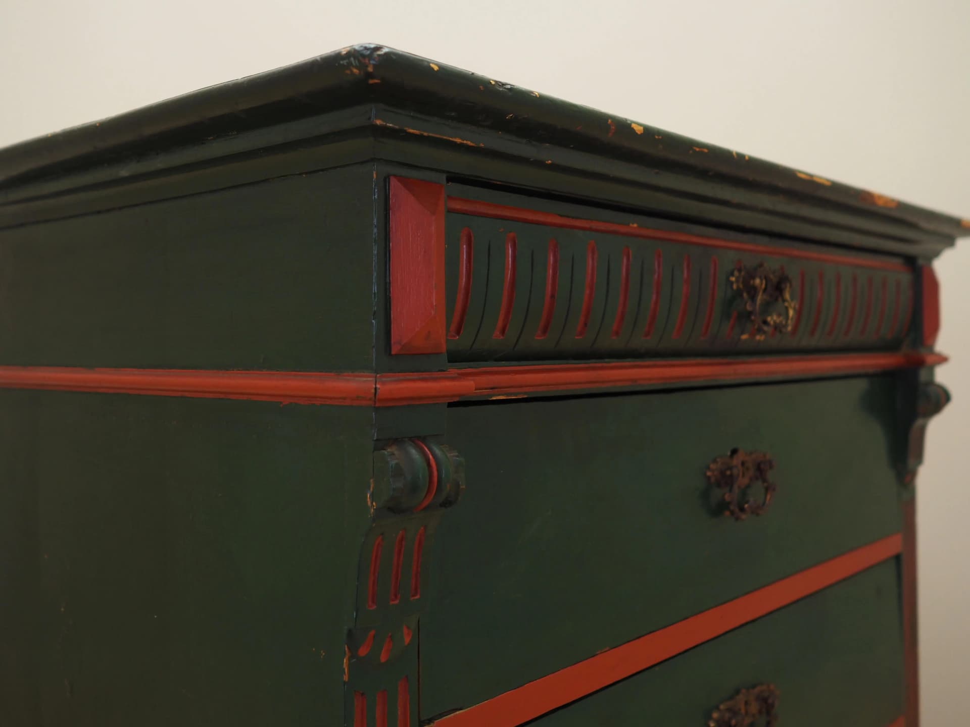 Komoda, zielona, sosna, Dania, lata 50. - 22633