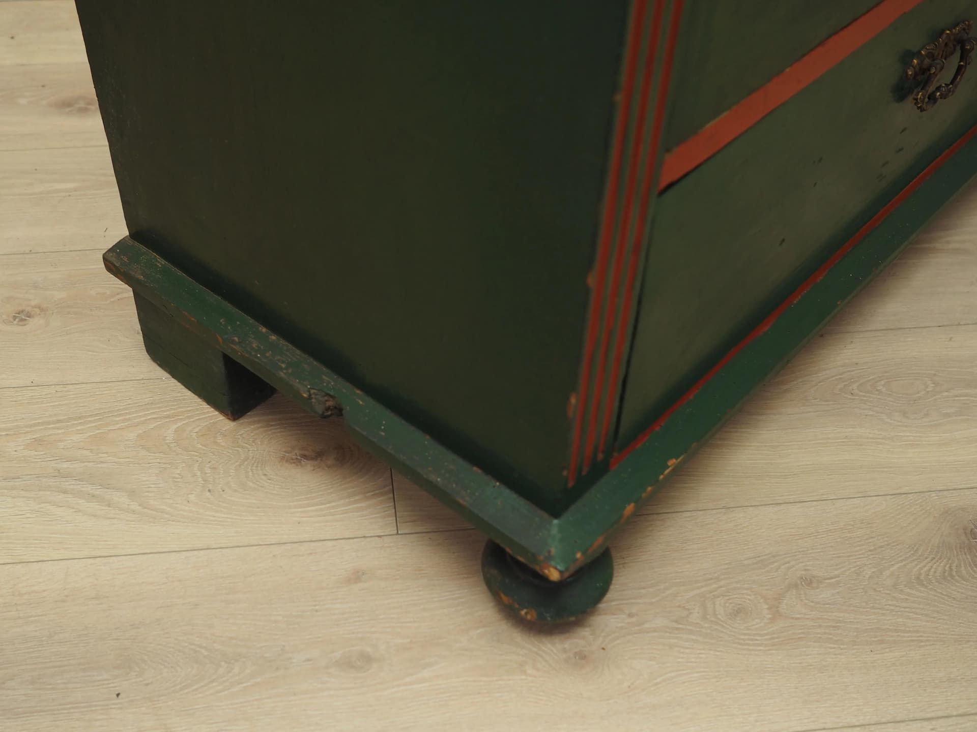 Komoda, zielona, sosna, Dania, lata 50. - 22632