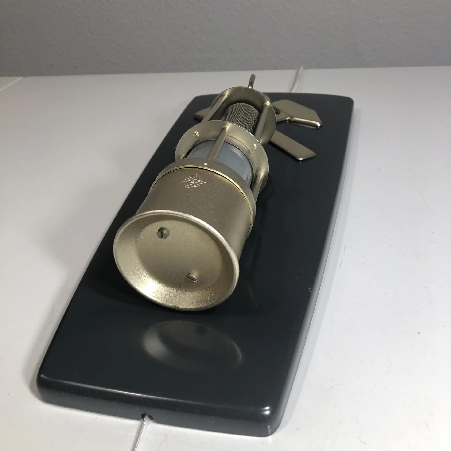 Kinkiet, srebrny, metal, Aka Electric, Niemcy, lata 80. - 22464