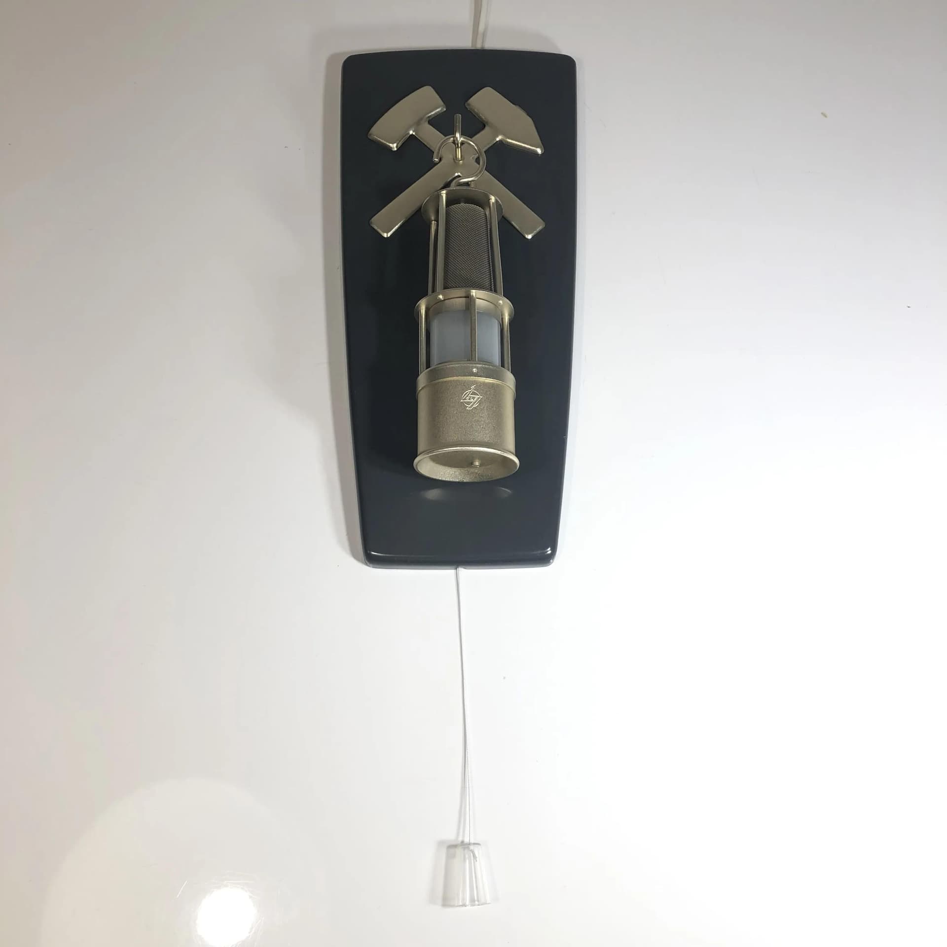 Kinkiet, srebrny, metal, Aka Electric, Niemcy, lata 80. - 22462