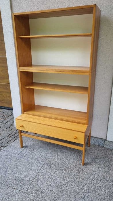 Modular set, light birch veneer, yellow brown wood, Jitona, Czechoslovakia, 1970s. - 307094