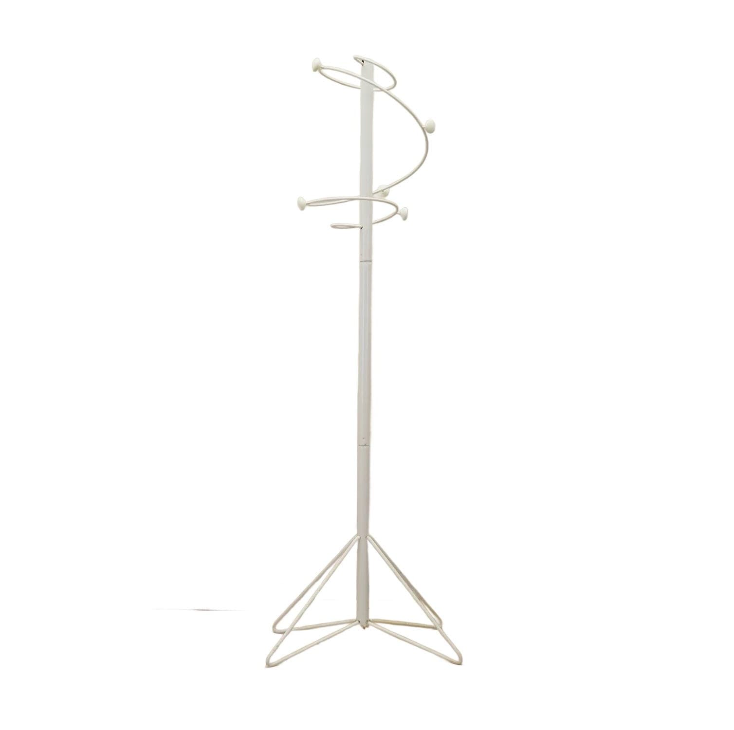 Wieszak stojący, metal biały, Dania, lata 70.