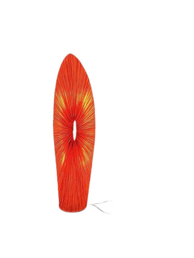Floor lamp Maestro, red-orange silk, by A. Serfaty, Aqua Creations, Israel, 1990s. - DIMENSION