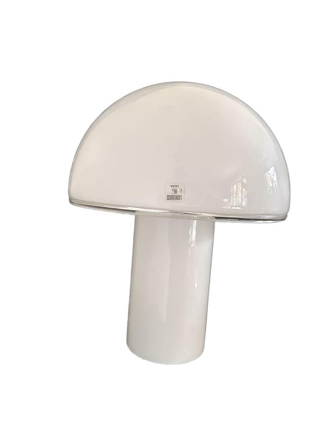 Table Lamp Onfale Grande, white glass, by L. Vistosi, Artemide, Italy, 1970s. - DIMENSION