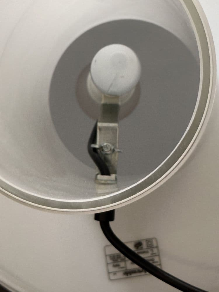 Table Lamp Onfale Grande, white glass, by L. Vistosi, Artemide, Italy, 1970s. - 307490